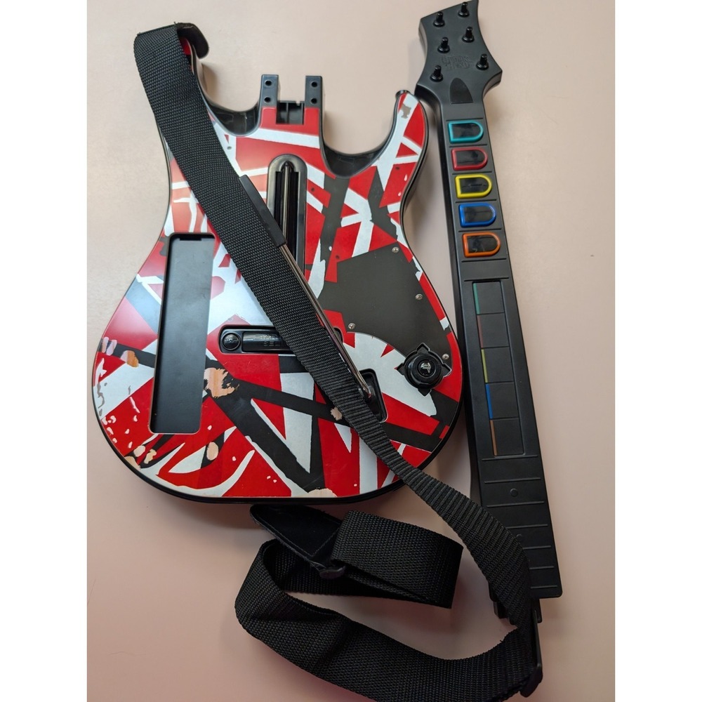 Van Halen Frankenstrat Guitar Hero Faceplate Guitar Van Halen Nintendo Wii PS